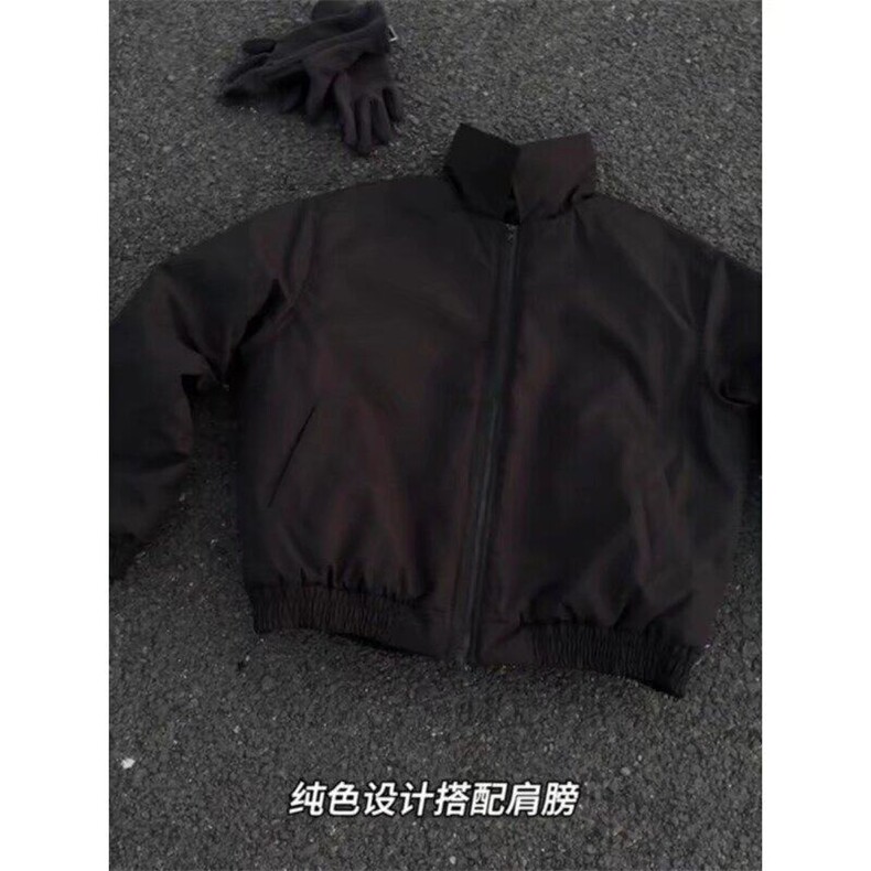 飞行夹克棉服男冬季高级感潮牌痞帅夹棉加厚翻领宽松棉衣,男装夹克,星座506A