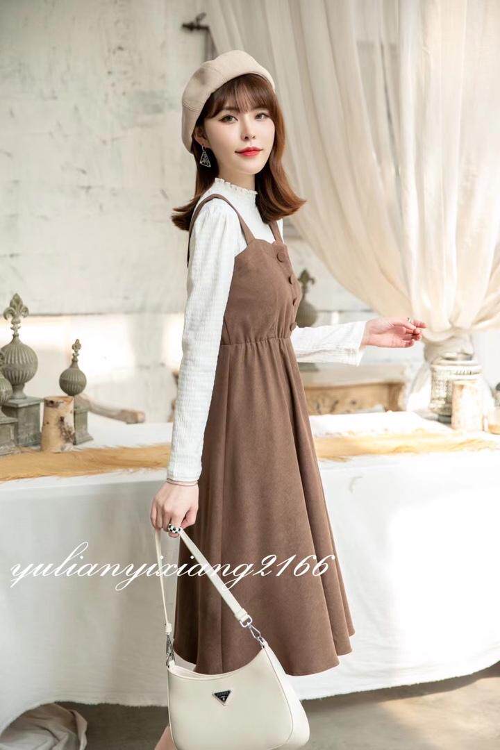 秋装假两件连衣裙，女装连衣裙，雨恋依香