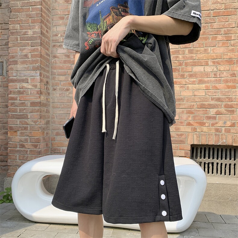 2023夏季排扣运动休闲裤短裤五分裤313A-1-KK273-P35控48M-3XL,男装休闲裤,星座808A-1