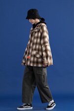 2020年秋冬新款高领休闲格纹呢料外套DS-B293-Y602-P95控125，男装夹克，电商A306