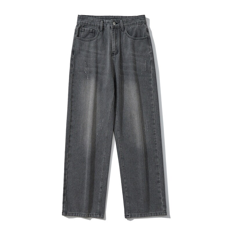 美式牛仔裤情侣百搭宽松阔腿垂感直筒裤长裤K392TP35控58，男装牛仔裤，电商A140（原A102B-1）