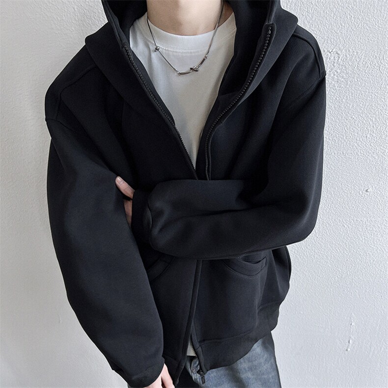 WY607-P55美式廓形cleanfit慵懒风连帽卫衣外套，男装卫衣，星座1503