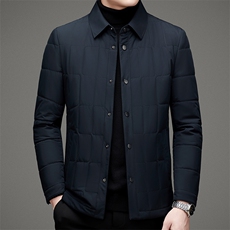 中年纯色棉衣加厚保暖冬季爸爸装外套翻领棉服上衣HM6623-P175，男装棉衣，电商B212（原钱塘6029）