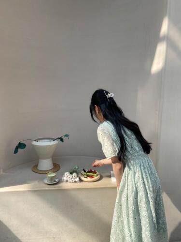 2079天丝小雏菊连衣裙，女装连衣裙，Mu Mu