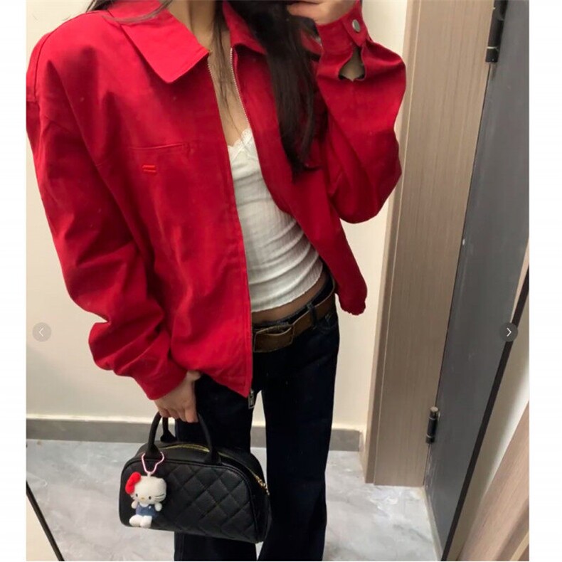 火爆的红色夹克外套情侣男女都可以穿D328-JK11-P118,男装夹克,电商D328