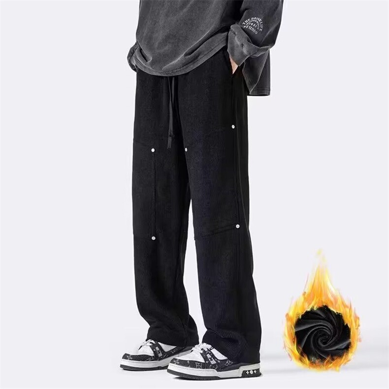 【002】25拖地休闲长裤男士新款裤灯芯绒运动直筒裤A079-A990-P48,男装休闲裤,电商A079