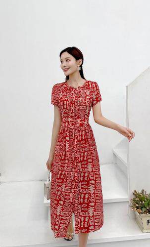 碎花修身显瘦连衣裙，女装连衣裙，天使公主