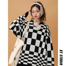 2024新款格子毛衣男圆领现货5万件A161-2-M2043-P65，男装针织衫/毛衣，电商A161-2