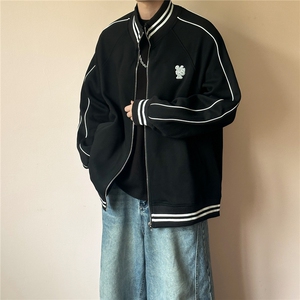 2026春现货立领卫衣外套男士宽松休闲绣花上衣A351-AW2529-P95图片