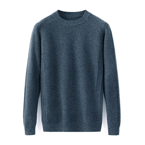 M88619限价298元男士冬季长袖圆领纯羊毛针织衫休闲P180，男装针织衫/毛衣，电商B360