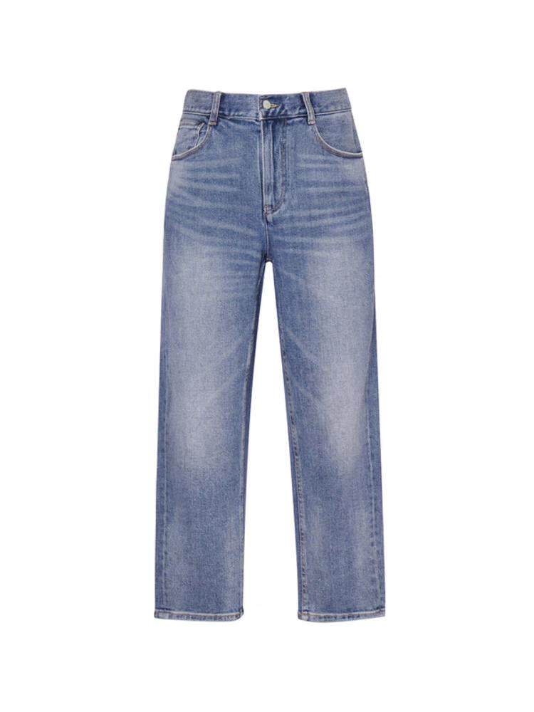 奥莱秋季弹性牛仔裤女锥形低腰九分小腿裤，女装牛仔裤，泰合衣坊