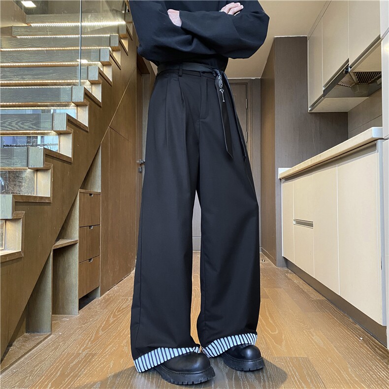 抖音品质春季新款高级垂感宽松休闲西裤B315-K25647-特p45控88,男装休闲裤,电商B315