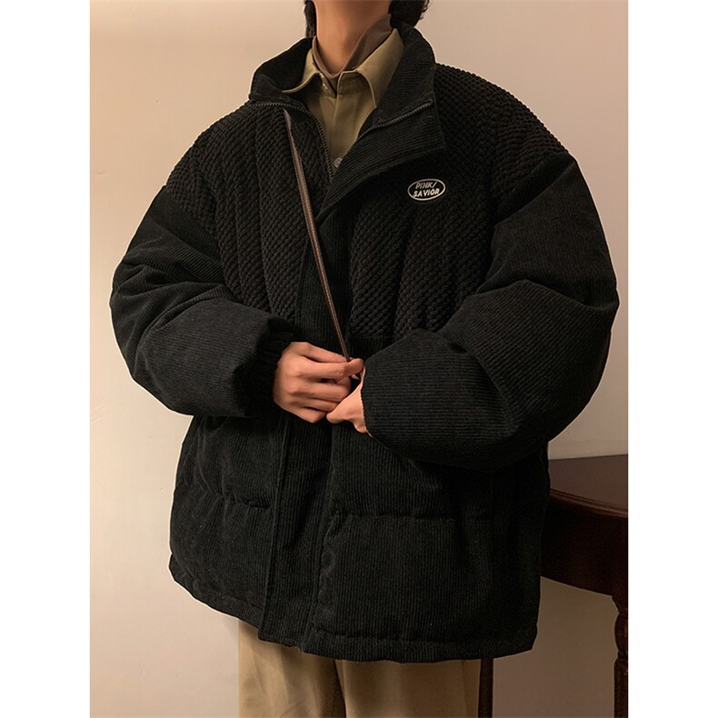 灯芯绒棉袄厚外套港风日系棉衣纯色棉服大码1016-1W62P118K158,男装棉衣,星座1016-1（原电商B408-1）