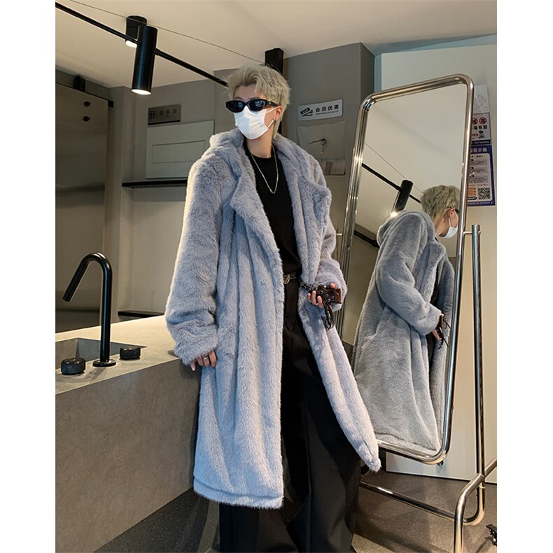 517A-8-Y76-P128现货高品质貂毛连帽大衣加厚外套风衣，男装风衣，星座517A-8（原B282）