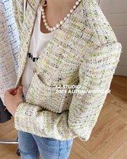 【现货】秋季新款，V领小香，其它，F/TU