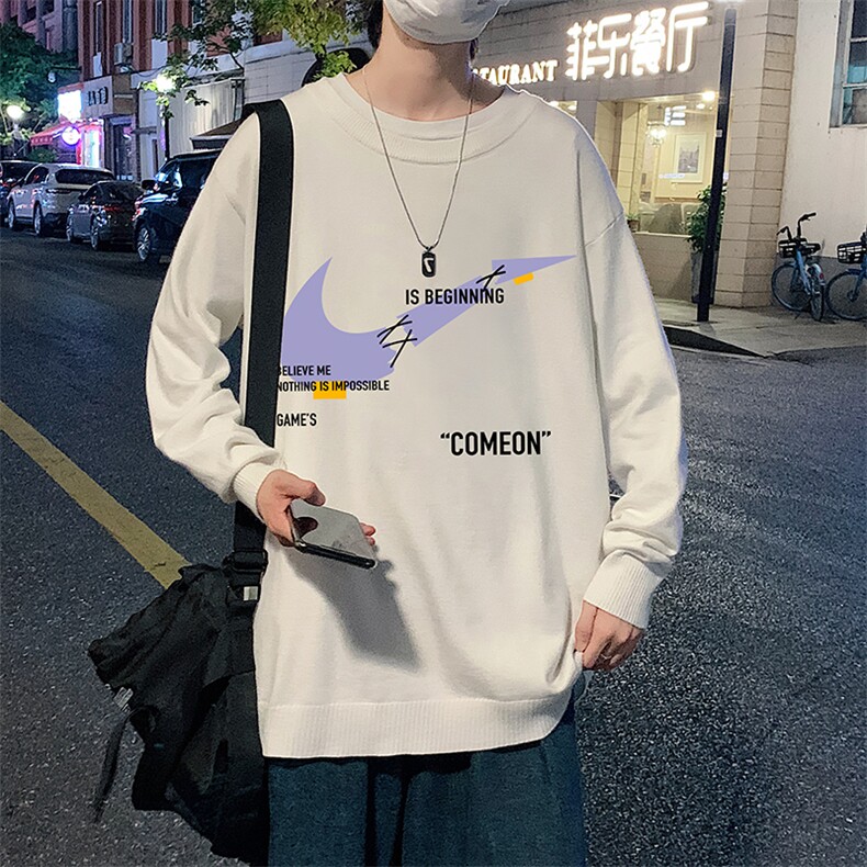 圆领毛衣男大码针织衫男毛线衣线衫M67259-P45加绒款-P65,男装针织衫/毛衣,电商A040