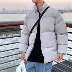 2025冬新款拉链百搭青春流行简约男立领棉衣M8018，男装棉衣，星座1108