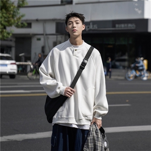 City boy高街440克圆领纯色卫衣秋冬潮男棉套头外套BW001-P70控98图片
