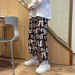 2022男生港风潮男束脚休闲百搭裤宽松潮流百搭运动长裤K02131-P33图片