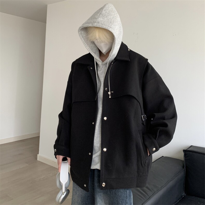男装夹克2026秋冬季新款呢料毛呢大衣男生外套XZ514-2-F631-P125,男装夹克,星座514-2(原B239)
