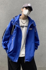 1克莱因蓝冲锋衣中性风大码M-5XL抽绳连帽夹克男JK7569P75控99，男装夹克，星座226-2