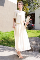 新中式国风套装连衣裙女2024夏装新款高级感今年流行吊带裙两件套，女装套装/套裙，依路服饰