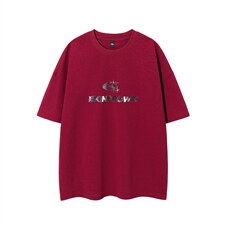 1白底银色立体四芒星印花大码M-5XL短袖T恤男DT77776P23块控特45，男装T恤，星座226-2