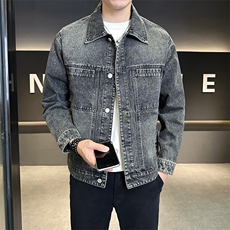 秋季新款牛仔夹克男休闲牛仔外套刺绣B321-2409，男装工装外套，电商B321-1