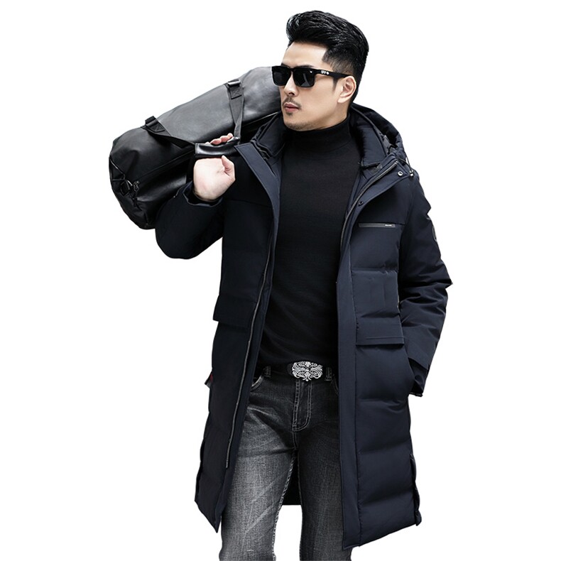 B28816钱塘2020-3连帽休闲冬季厚款新款长款中年男士羽绒服P290,男装羽绒服,钱塘207-3