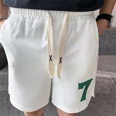 潮时尚潮牌直筒男休闲裤印花运动裤五分裤夏季宽松型KK135-P40，男装牛仔裤，星座911-3
