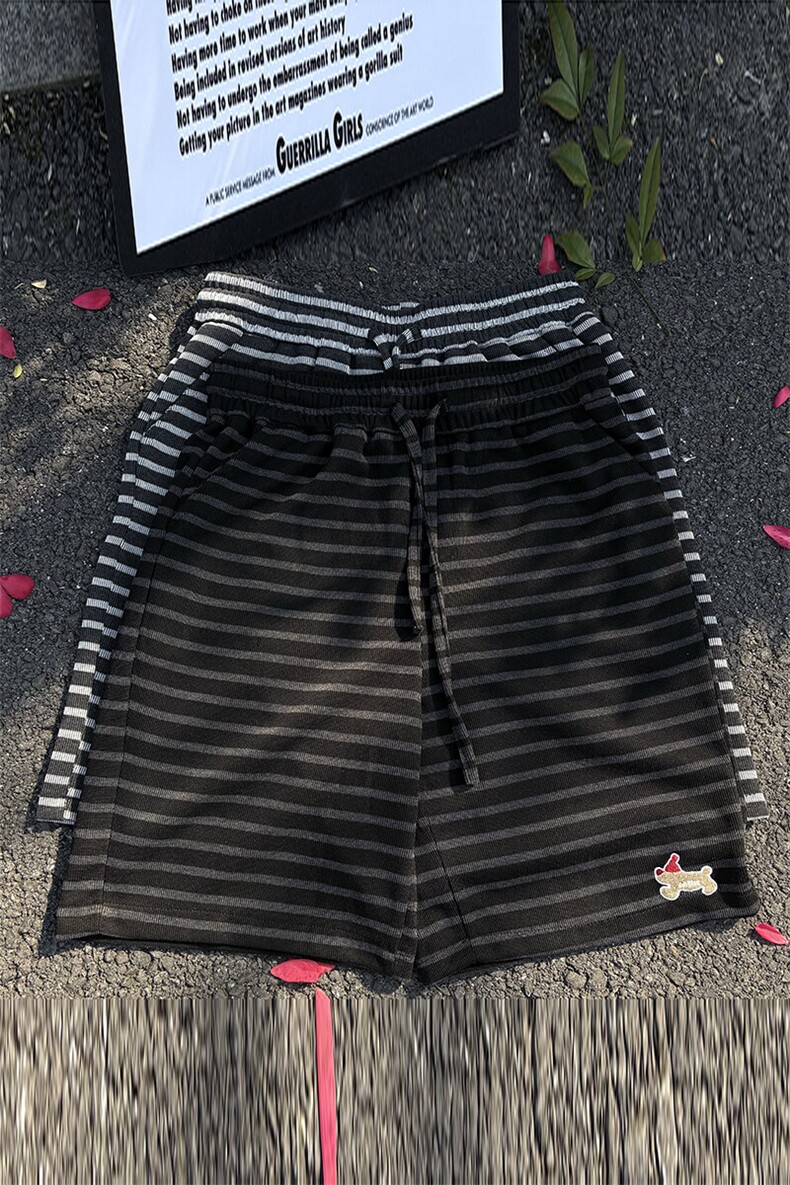 美式高街潮牌休闲短裤潮流宽松五分裤A086-DK335-P25,男装休闲裤,电商基地A086