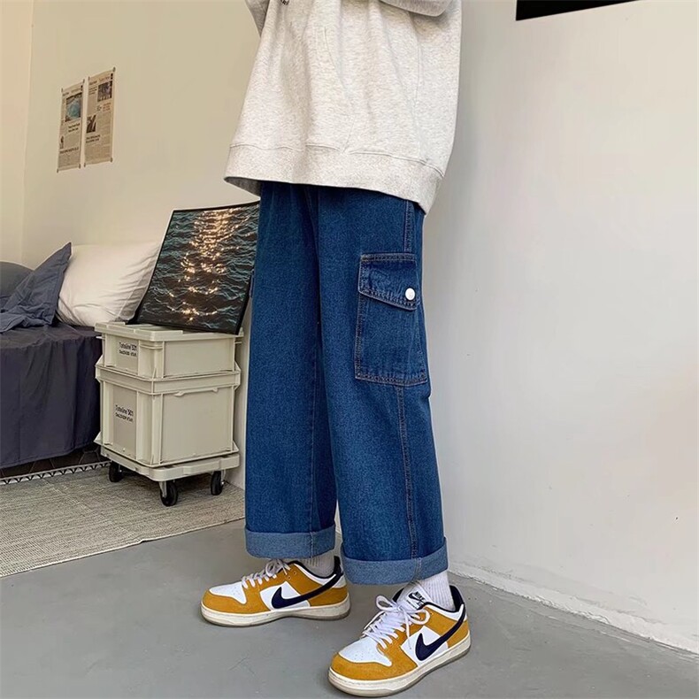 新款春季水洗直筒牛仔裤N0862P40图片