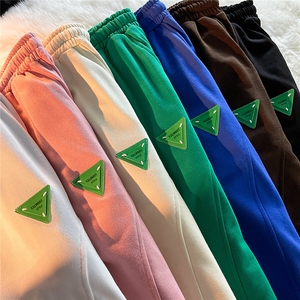 1春季新款平铺休闲裤男卫裤宽松九分裤运动裤男长裤K7141P50控68图片