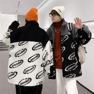 冬装加厚棉衣潮流宽松休闲羊羔绒外套棉服A161-2-271-P95图片