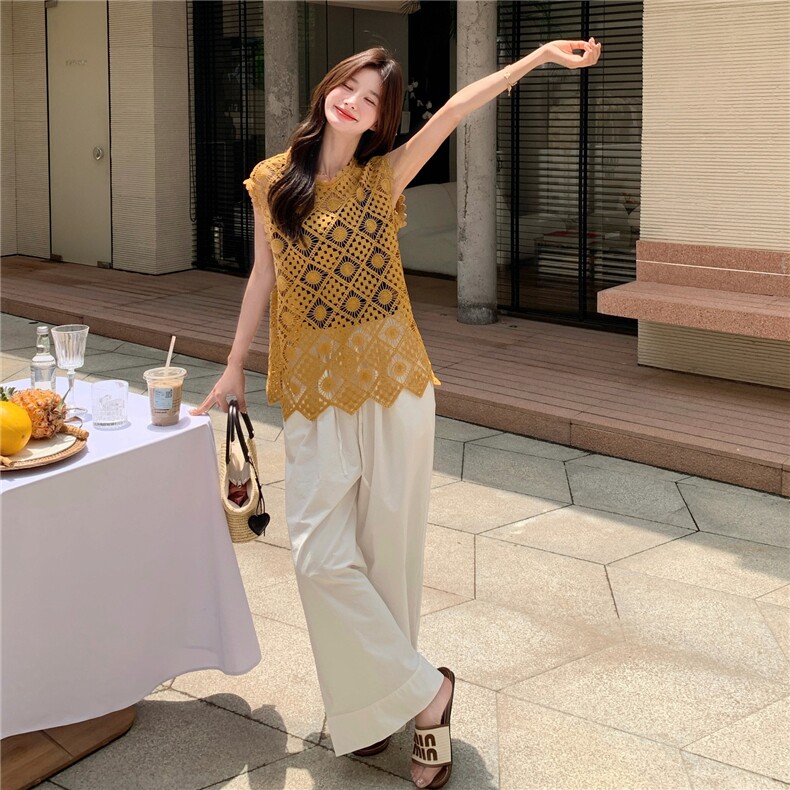 夏季无袖蕾丝小衫女,女装蕾丝衫/雪纺衫,秋水欣儿