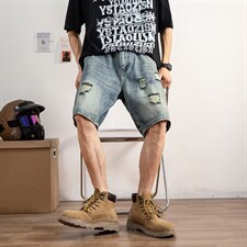 高街牛仔短裤男夏季五分裤N837P35，男装牛仔裤，星座1116-2