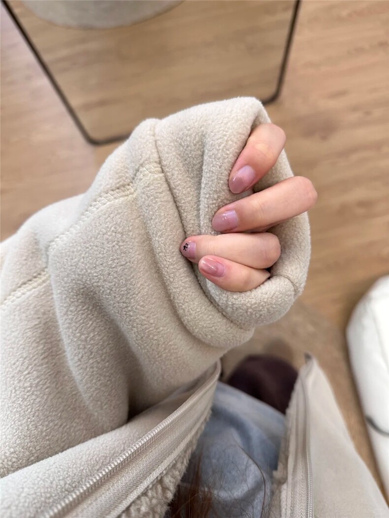 摇粒绒连帽拉链卫衣外套1302-GS02-P55成分100聚酯纤维,女装短外套,星座1302