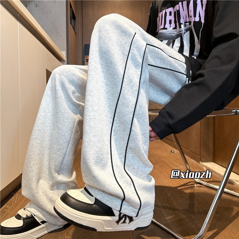XZ616秋季新款撞色织带分割趣味刺绣休闲长裤TY1090特P40控78,男装休闲裤,星座512A（原616）