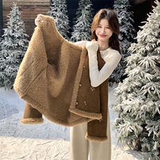 冬装大货刺绣皮毛一体外套2C153-727-P205K308，女装毛呢外套，2C153