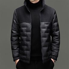2025一衣三穿短款羽绒服新款中年男士脱卸鹅绒90绒子鹅绒服外套，男装羽绒服，钱塘723