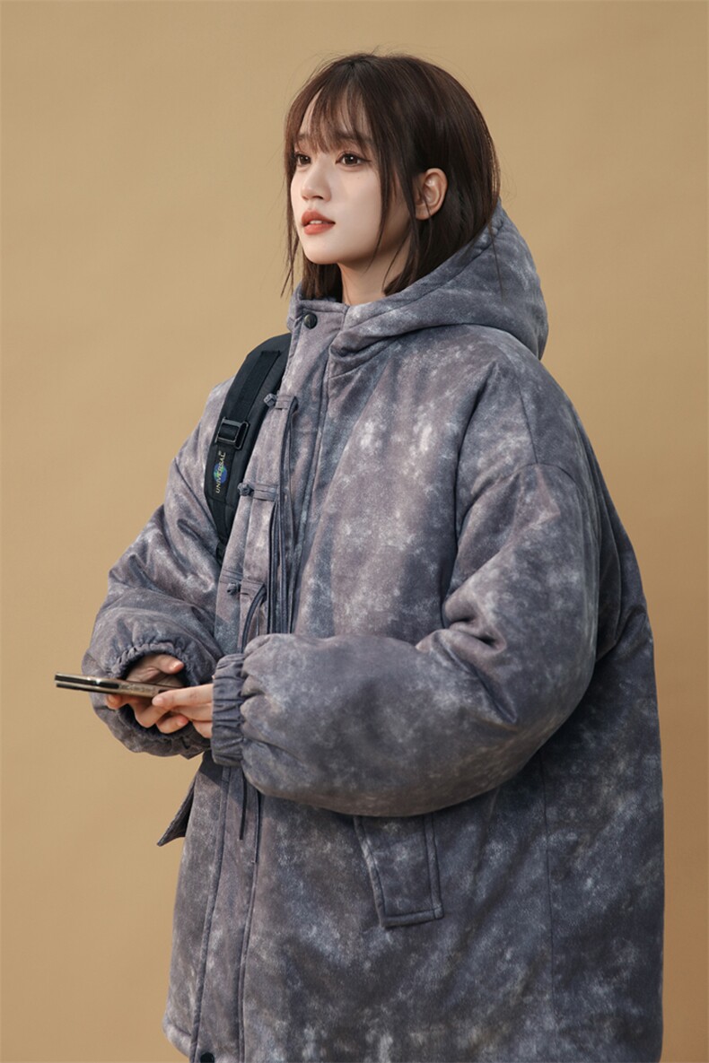 2025加绒盘扣棉衣棉服新中式连帽面包服棉袄外套G1616-P95,女装棉衣/棉服,星座207