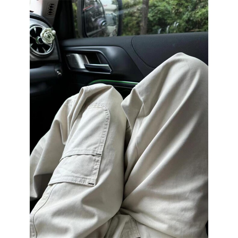 【有货】杏色工装裤男款美式vibe风裤子宽松直筒裤KZD43WW-P45,男装工装外套,星座1007（原301D）