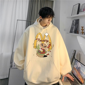 棉连帽卫衣美式趣味汉堡印花已完成JK23407特批p35-控58图片
