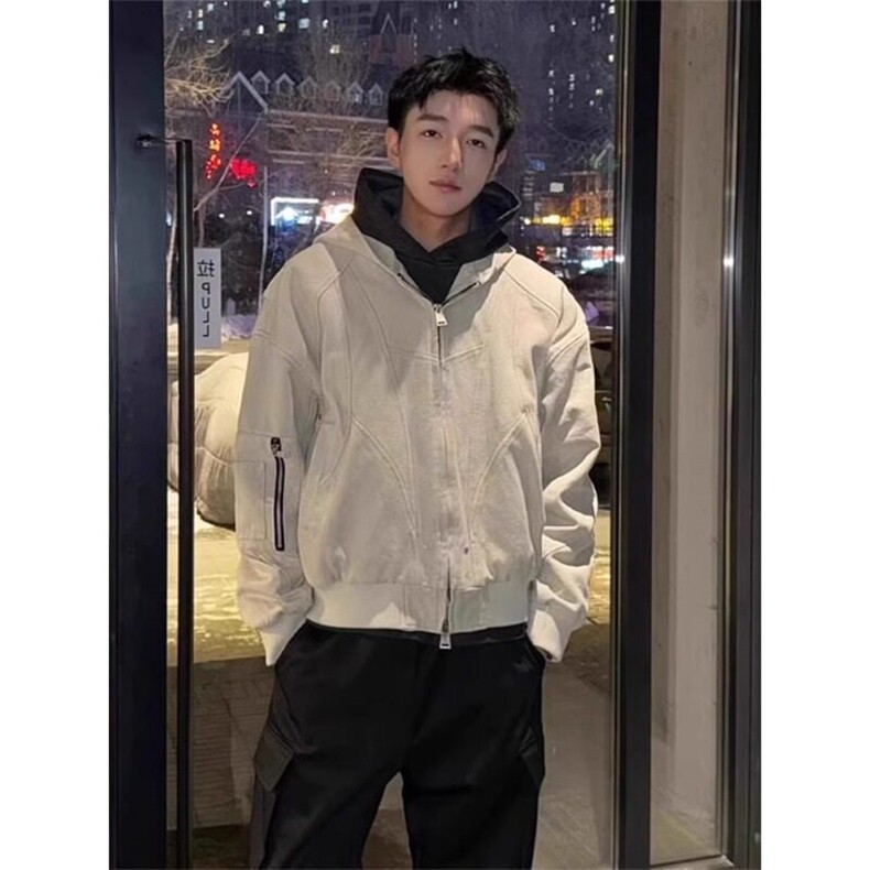 美式哈灵顿底特律连帽外套高街潮牌欧美街头工装夹克JK617特P99,男装夹克,星座908-1