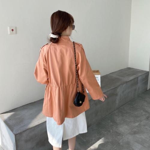 香丽迪风衣女中长款2021春装韩版宽松休闲小个子气质简约外套,女装风衣,香丽迪1