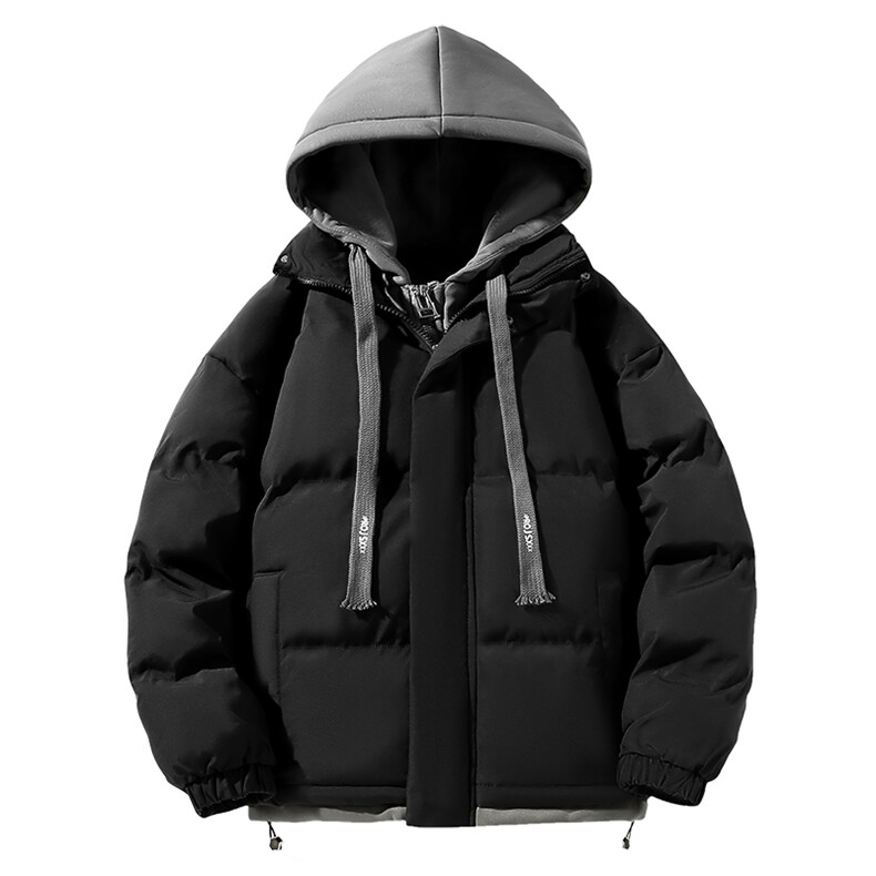 冬季假两件冬季外套韩版连帽加厚棉服运动休闲外套MY5062P-70,男装棉衣,电商A128