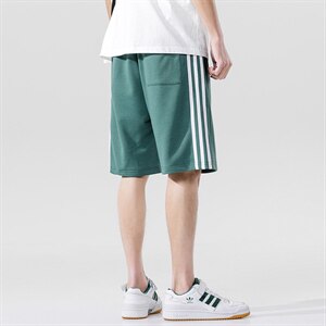2021夏季新无影墙日系大码男运动条纹卫裤休闲裤短裤-K2036-P30图片