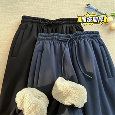 2冬季新款加绒加厚简约百搭卫裤休闲裤XZ102A-2-K700-P55，男装休闲裤，星座211-1