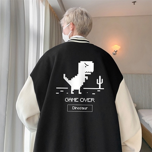 摇粒绒棒球服男大码开衫卫衣男夹克 BF86315-P65图片