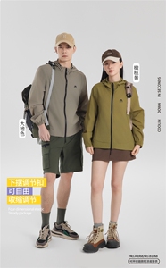 2025年春季连帽长袖修身型拉链时尚百搭对开清凉皮肤衣简约大方图片
